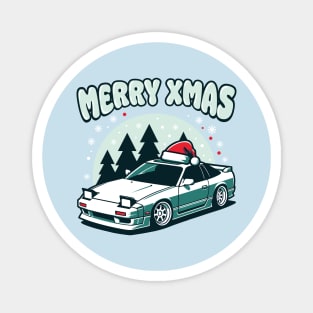 WHITE 180SX MERRY CHRISTMAS EDITION Magnet